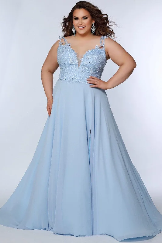 Sydneys Closet SC7351 Long Plus Size Formal Chiffon Prom DressTightdefense