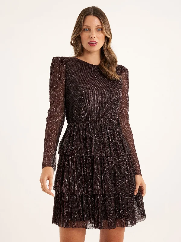 Glitter Party Mini Dress - Dark BerryVintage Dress