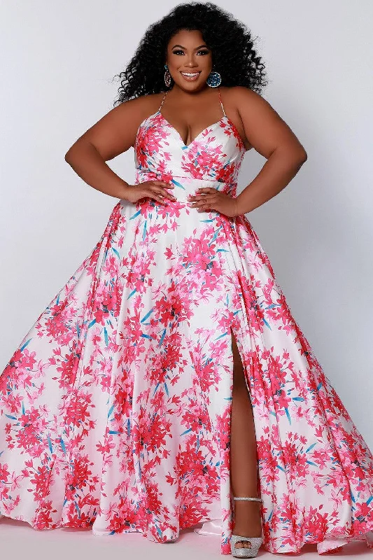 Sydneys Closet CE2206 Long Plus Size Floral Formal DressTighter