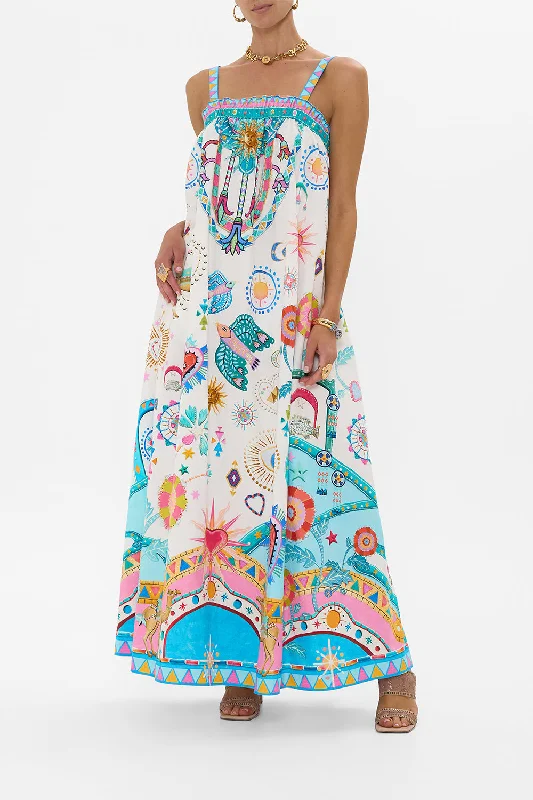 WIDE STRAP SUNDRESS LIVING IN COLOURMidi Dress