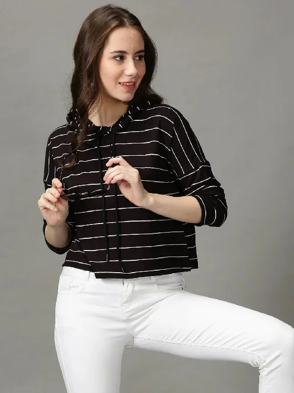 Women's Black Striped Crop Top-AE-10460-BlackCroptopenthusiast