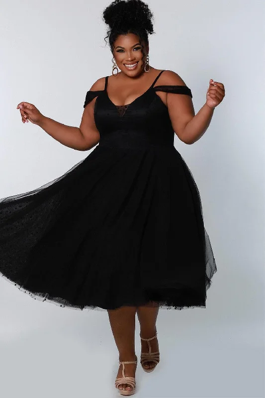 Sydneys Closet CE2208 Short Off Shoulder Plus Size DressTightlipped