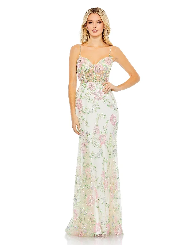 Mac Duggal 68180 Long Floral Fitted Prom Gown SaleTightseal