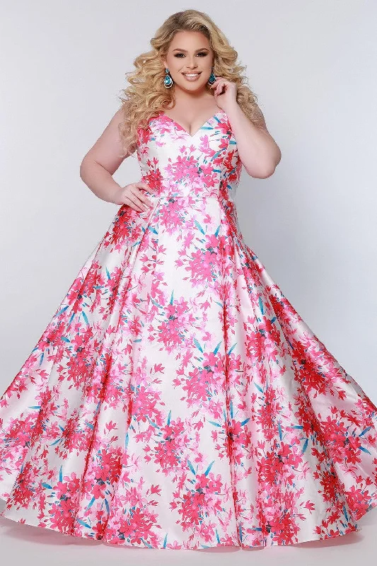 Sydneys Closet CE2207 Long Formal Plus Size Floral DressTightwad