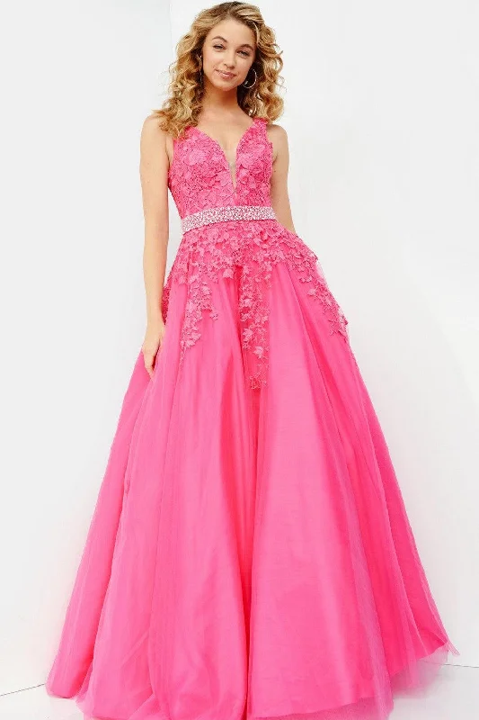 Jovani JVN68258 Sleeveless Long A-Line Prom GownTightcurl