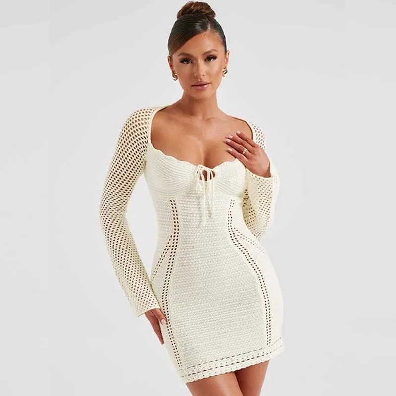 Knitting Slim Bodycon DressSchool Dress