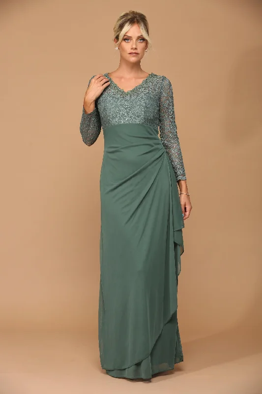 Long Sleeve Formal Mother of the Bride Evening Gown SaleTightsleeve