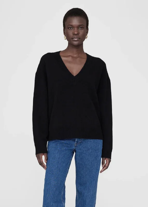 Anine Bing Lee Sweater in BlackYoga Knit Tops