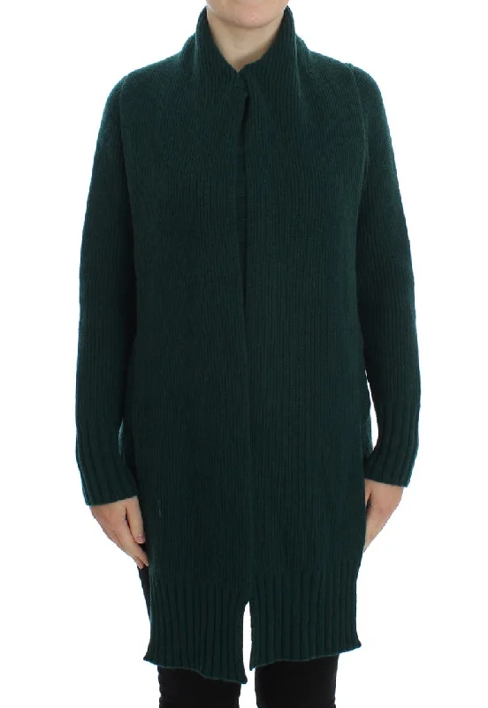 Dolce & Gabbana Elegant Green Cashmere Cardigan SweaterCollege Knit Tops