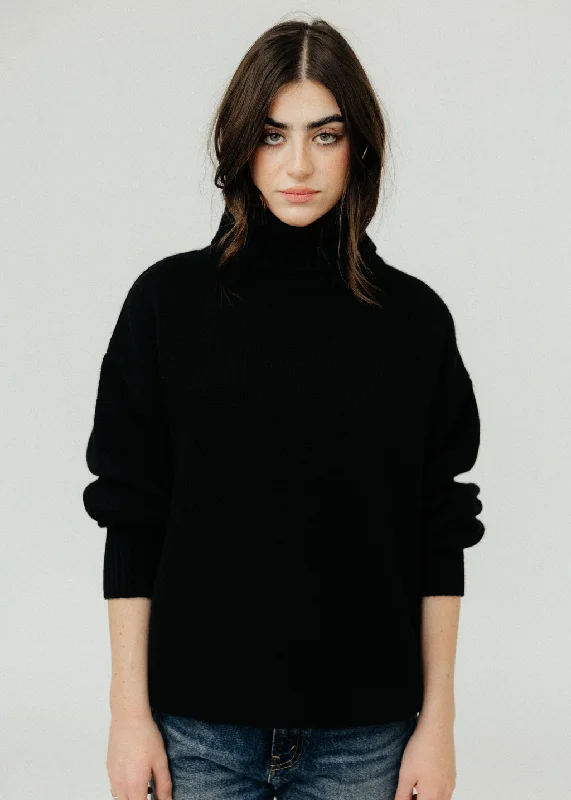 Extreme Cashmere N20 Oversized Xtra Turtleneck Sweater in RavenPerformance Knit Tops