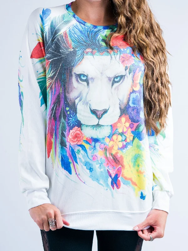 King Of Lions Vintage SweatshirtCrewneck Knit Tops