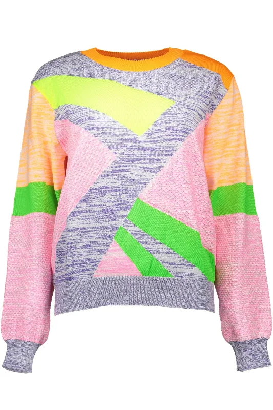 Love Moschino Multicolor Varia Women SweaterZippered Knit Tops