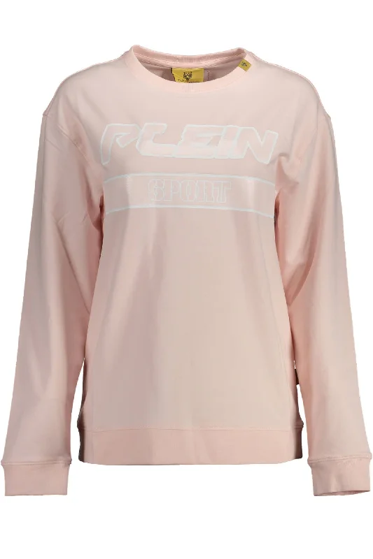 Plein Sport Pink Cotton Women SweaterSummer Knit Tops