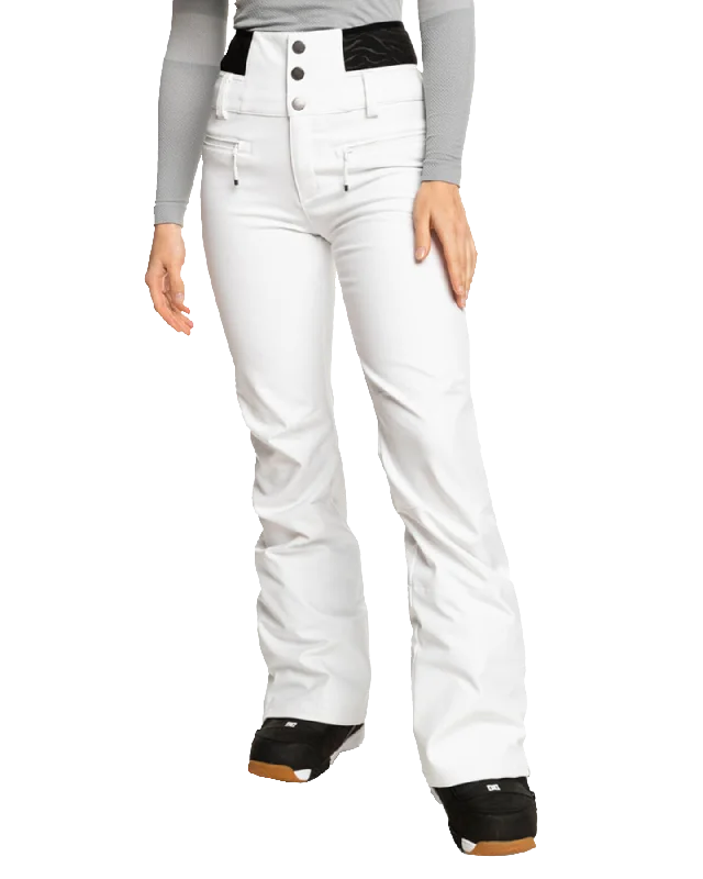 Suede JacketsRoxy Women's Rising High Technical Snow Pants - Bright White