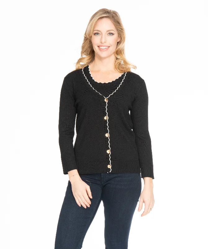 Spense Set V-Neck Cardigan With Cami - CGCV00230MFall Knit Tops