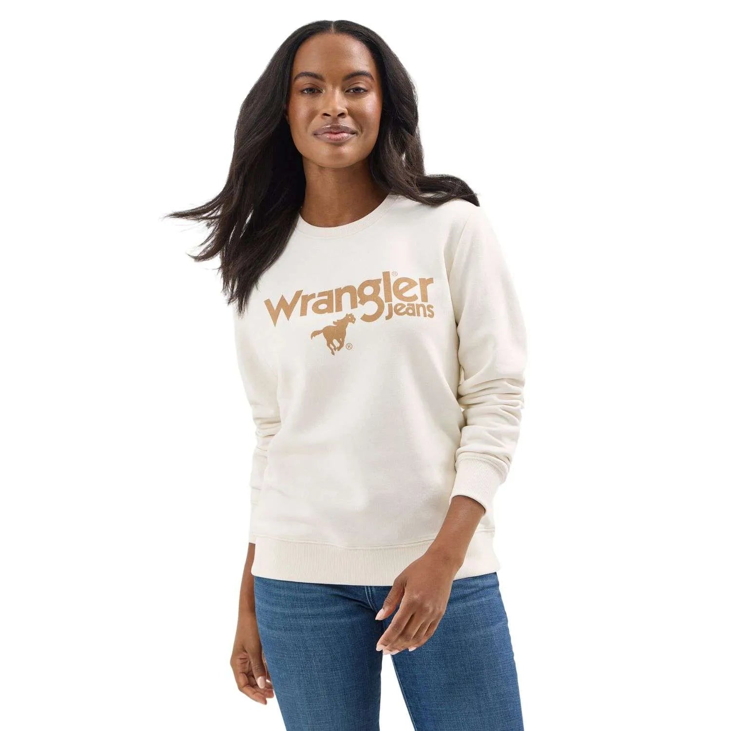 Wrangler Sweatshirt Yellow LogoMetallic Knit Tops