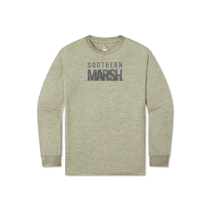 FieldTec™ Heathered Performance Tee - Marsh Mountains - Long Sleeve