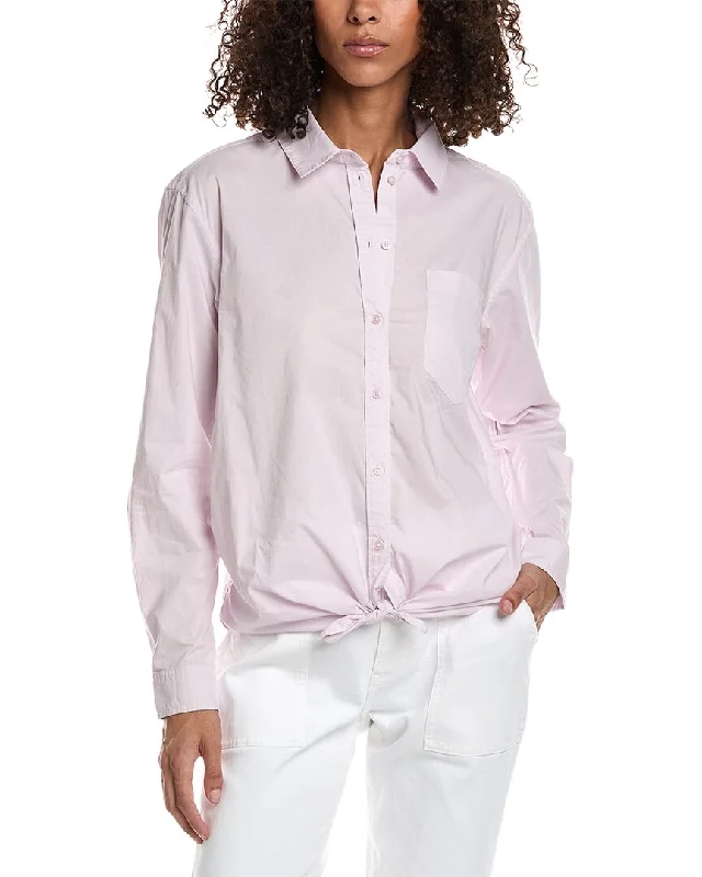 7 For All Mankind Tie-Front Button-Down ShirtCultural Shirts