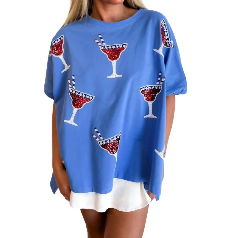 American Cocktail Shirt In BlueRayon Shirts