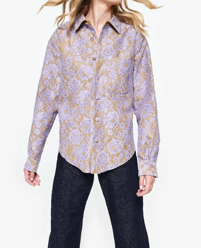 Anders Lace Shirt In AmethystAsymmetrical Shirts