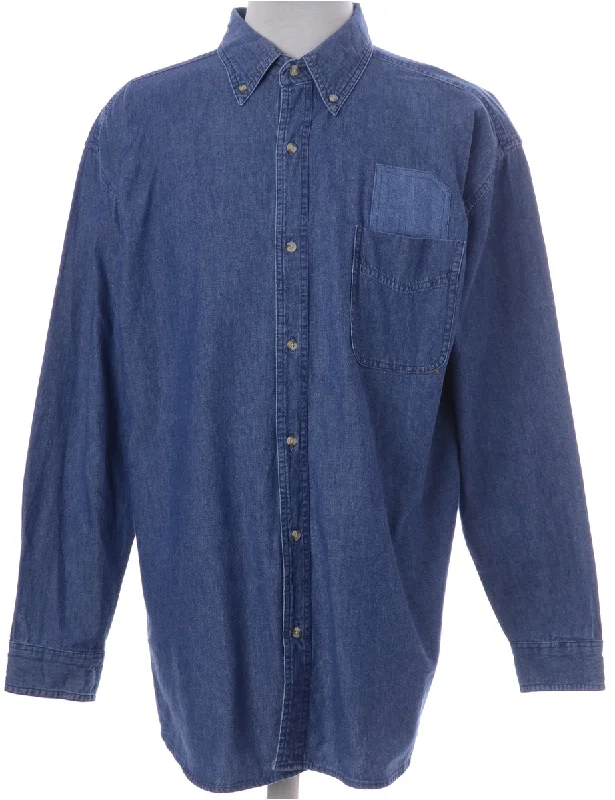 Label Callum Denim Double Pocket ShirtSlim Fit Shirts