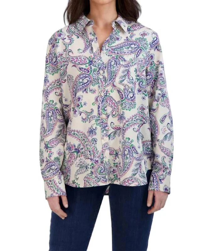 Boyfriend Shirt In Multi PaisleyRetro Shirts