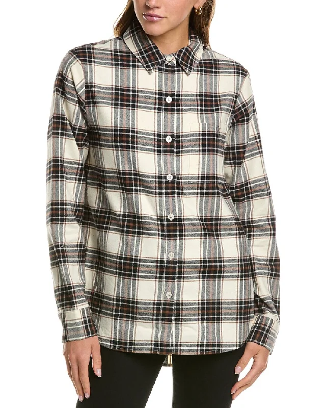 Chaser Plaid Flannel Jackson Button-Down ShirtCropped Shirts