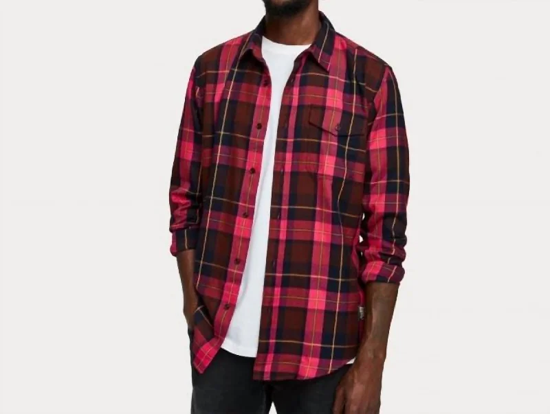 Checked Shirt In Pink/multiLinen Shirts