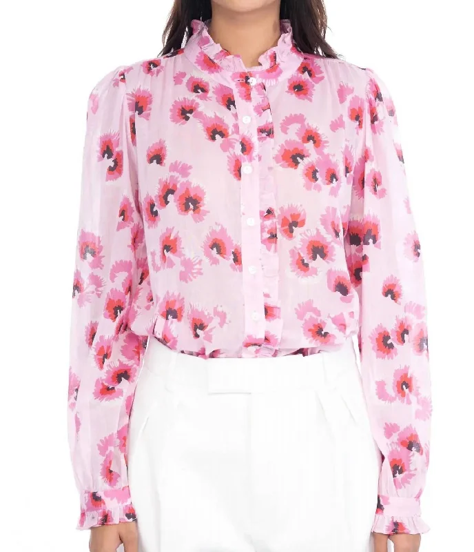 Christina Shirt In Leopard Floral TulleRainproof Shirts