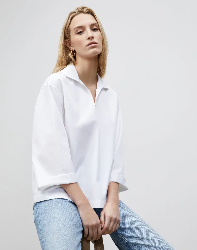 Classic Stretch Cotton Popover ShirtSheer Shirts