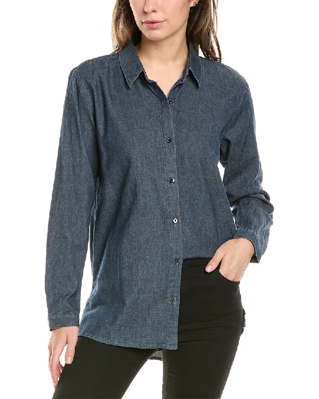 EILEEN FISHER Classic Collar Long ShirtRibbed Cuff Shirts