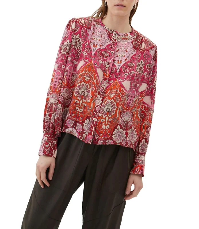 Lugo Mia Shirt In Mix 1 PinkHooded Shirts