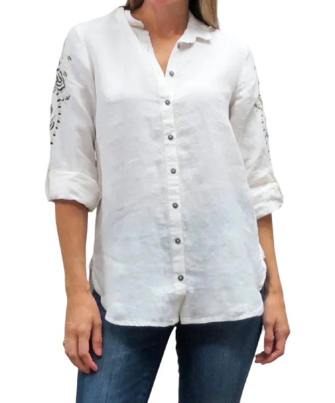 Marguerite Shirt In Bright WhitePocket Shirts