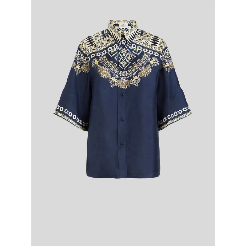 Pouch Print Silk ShirtLounge Shirts