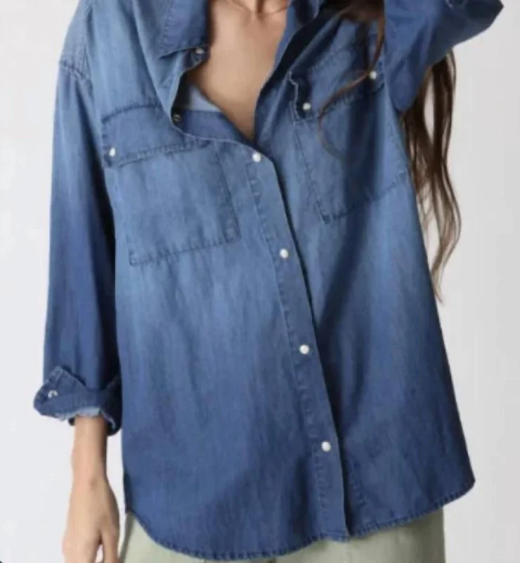 Ryan Utility Shirt-Chambray In Medium Denim BlueDenim Shirts