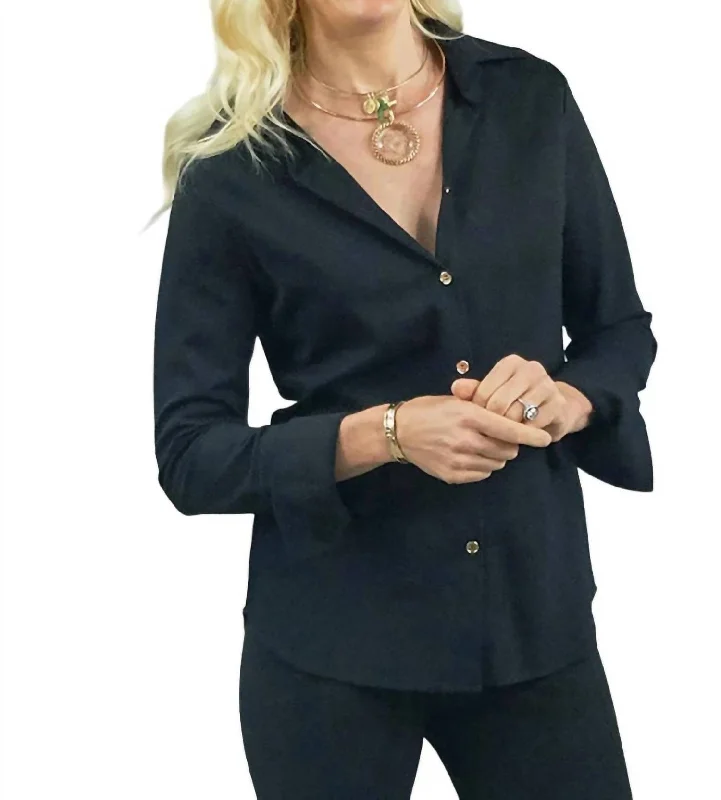 Tenley Shirt In BlackLinen Shirts