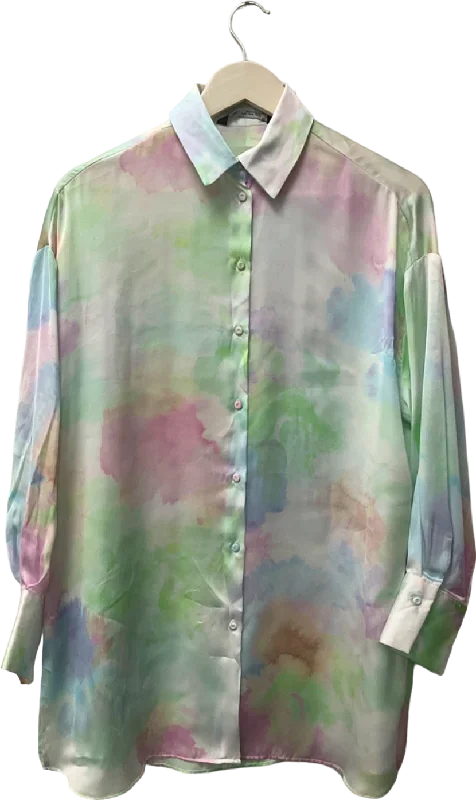 ZARA Multicolour Watercolour Print Shirt UK 8Velvet Shirts