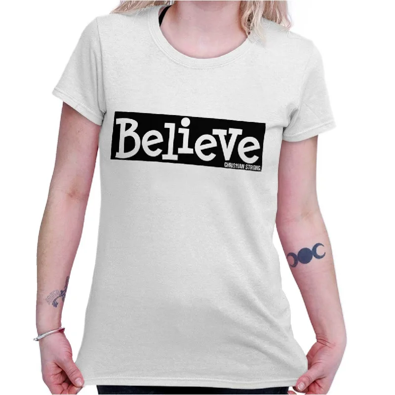 Believe Christian Ladies T ShirtWaterproof T-Shirts