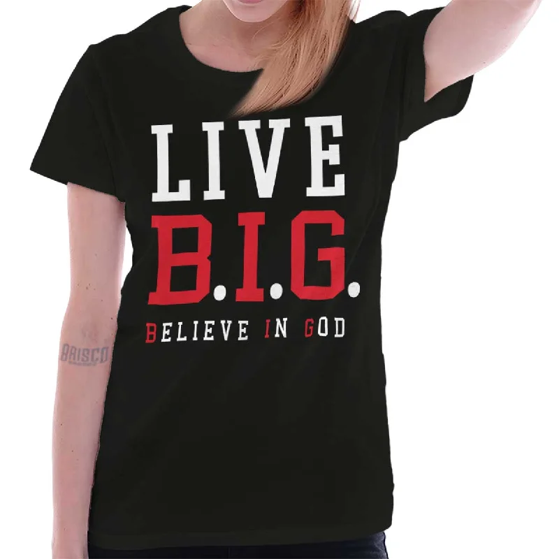 Believe in God Ladies T ShirtPolyester T-Shirts