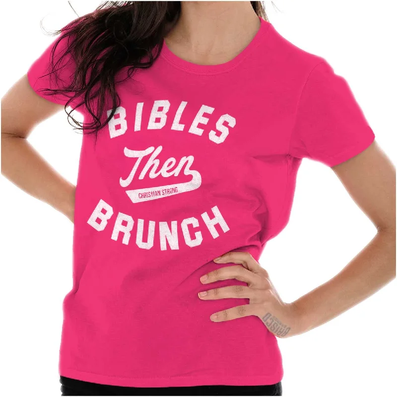 Bibles Then Brunch Ladies T ShirtBeaded T-Shirts