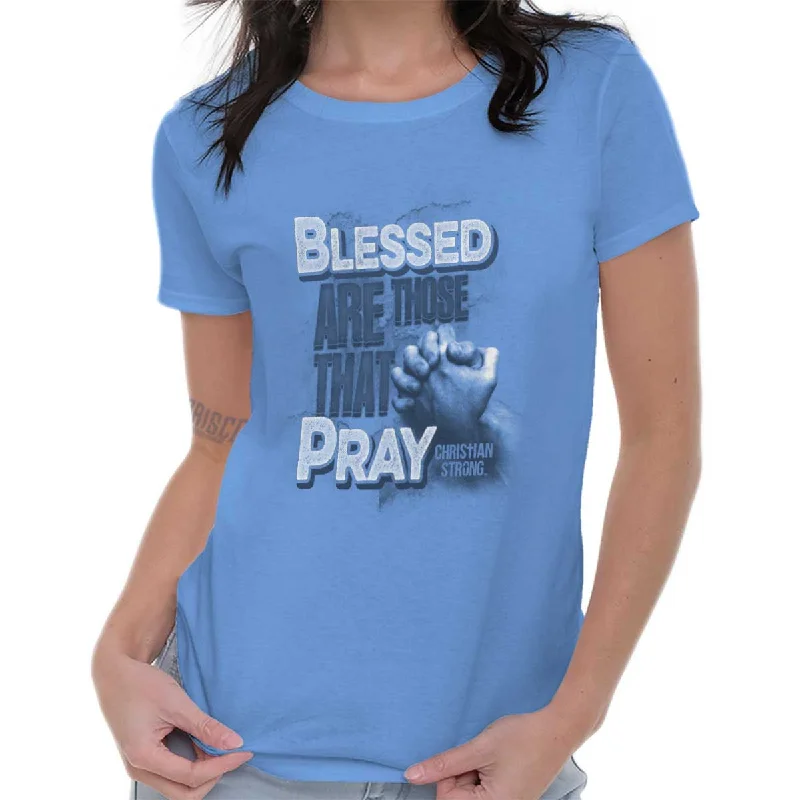 Blessed Pray Ladies T ShirtBamboo T-Shirts