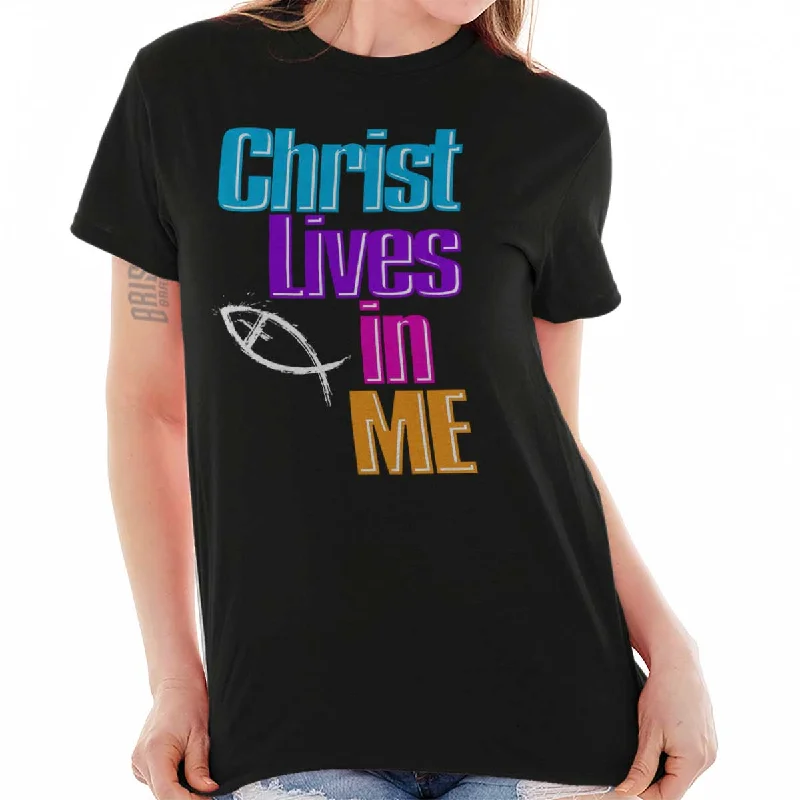 Christ Lives in Me T ShirtCasual T-Shirts