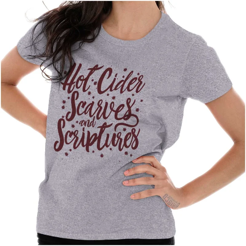 Cider Scarves Scriptures Ladies T ShirtUV-Protection T-Shirts