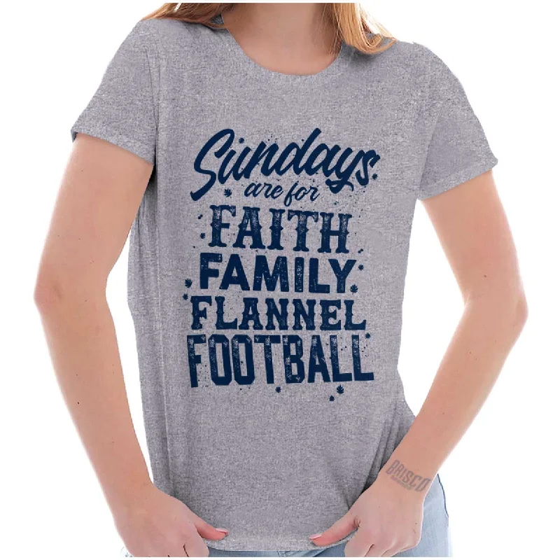 Faith Family Football Ladies T ShirtTravel T-Shirts