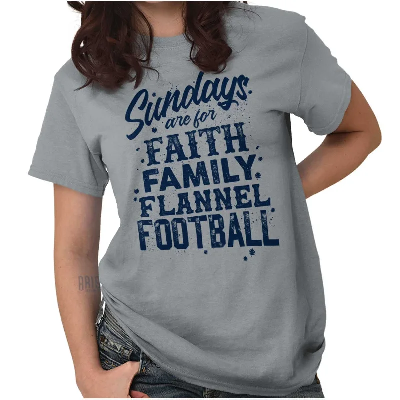 Faith Family Football T ShirtAthletic T-Shirts