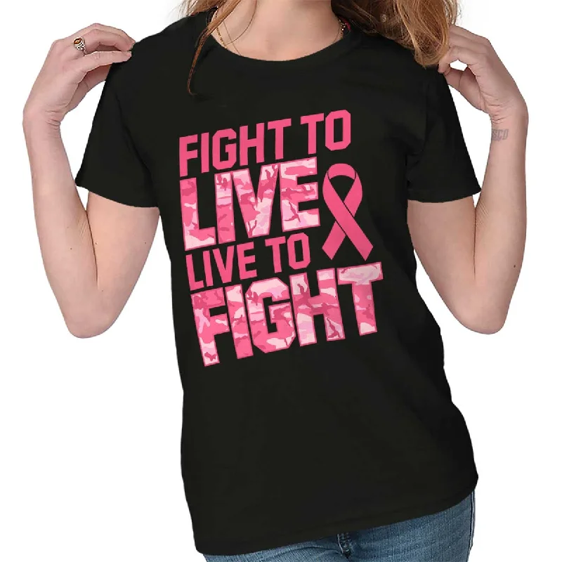 Breast Cancer Awareness Ladies T ShirtHiking T-Shirts