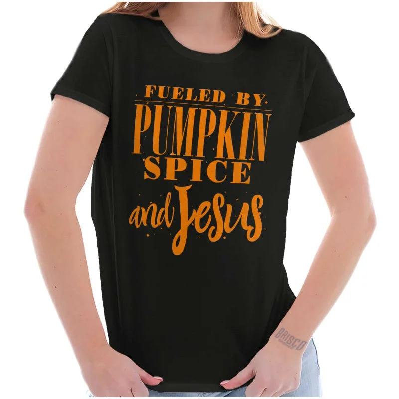 Fueled by PSLs and Jesus Ladies T ShirtSequined T-Shirts