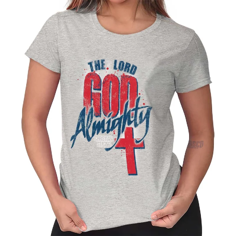 God Almighty Ladies T ShirtLongline T-Shirts