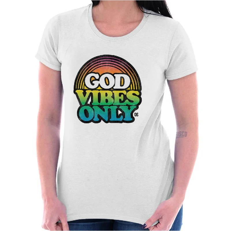 God Vibes Only Retro Ladies T ShirtTie-Dye T-Shirts