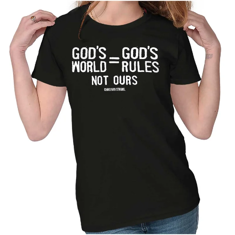 God's World Ladies T ShirtRuffled T-Shirts